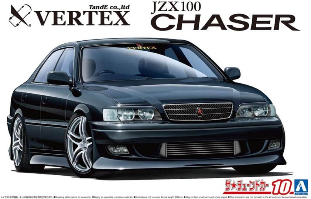 アオシマ 1/24 ザ・チューンドカーシリーズ No.10 トヨタ VERTEX JZX100 チェイサー ツアラーV 1998