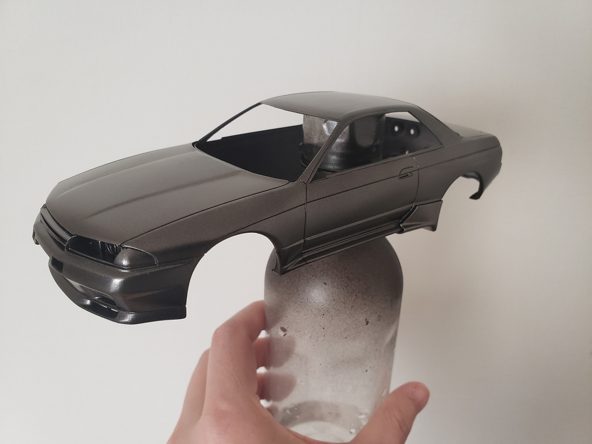 TAMIYA 1/24 R32 GT-Rを極める制作記21 ガンメタ塗装