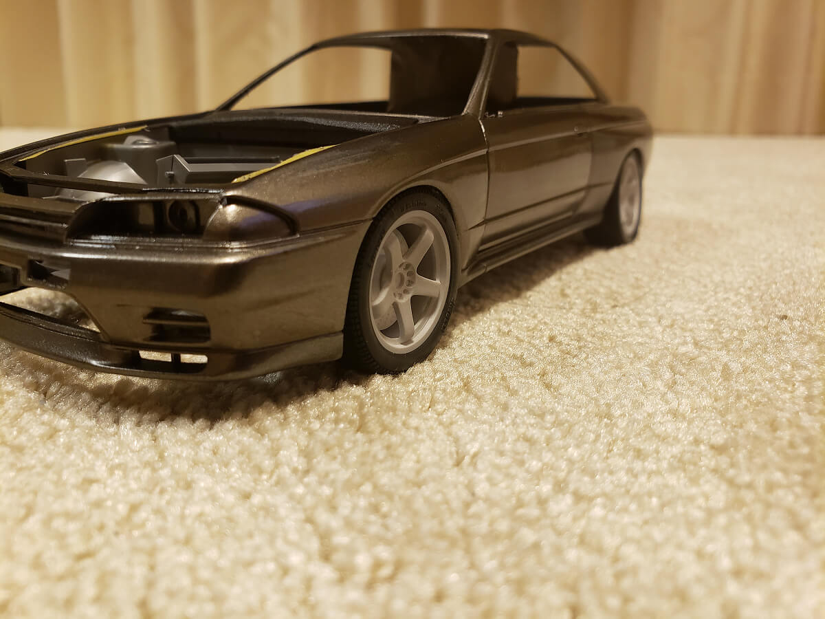 TAMIYA 1/24 R32 GT-Rを極める制作記25 車高チェックの仮組み