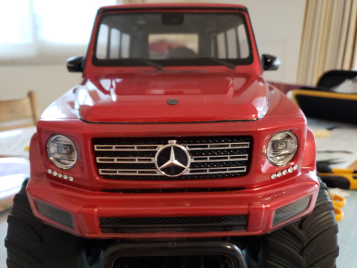 1/10 RC メルセデスベンツ G500を赤くする(14)グリルの進化で満足