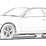 ニッサン スカイライン GT-R R32型 車の塗り絵