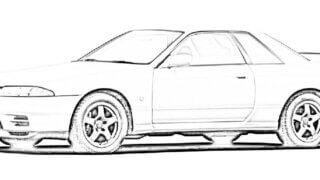 ニッサン スカイライン GT-R R32型 車の塗り絵