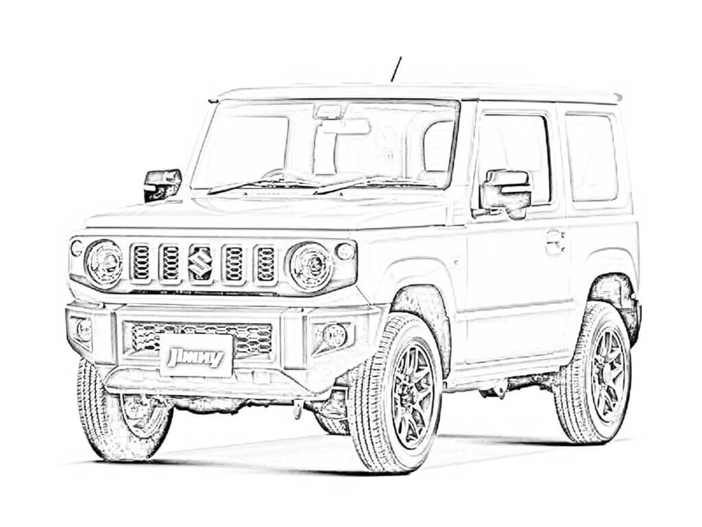 スズキ ジムニー ４代目 JB64型 車の塗り絵