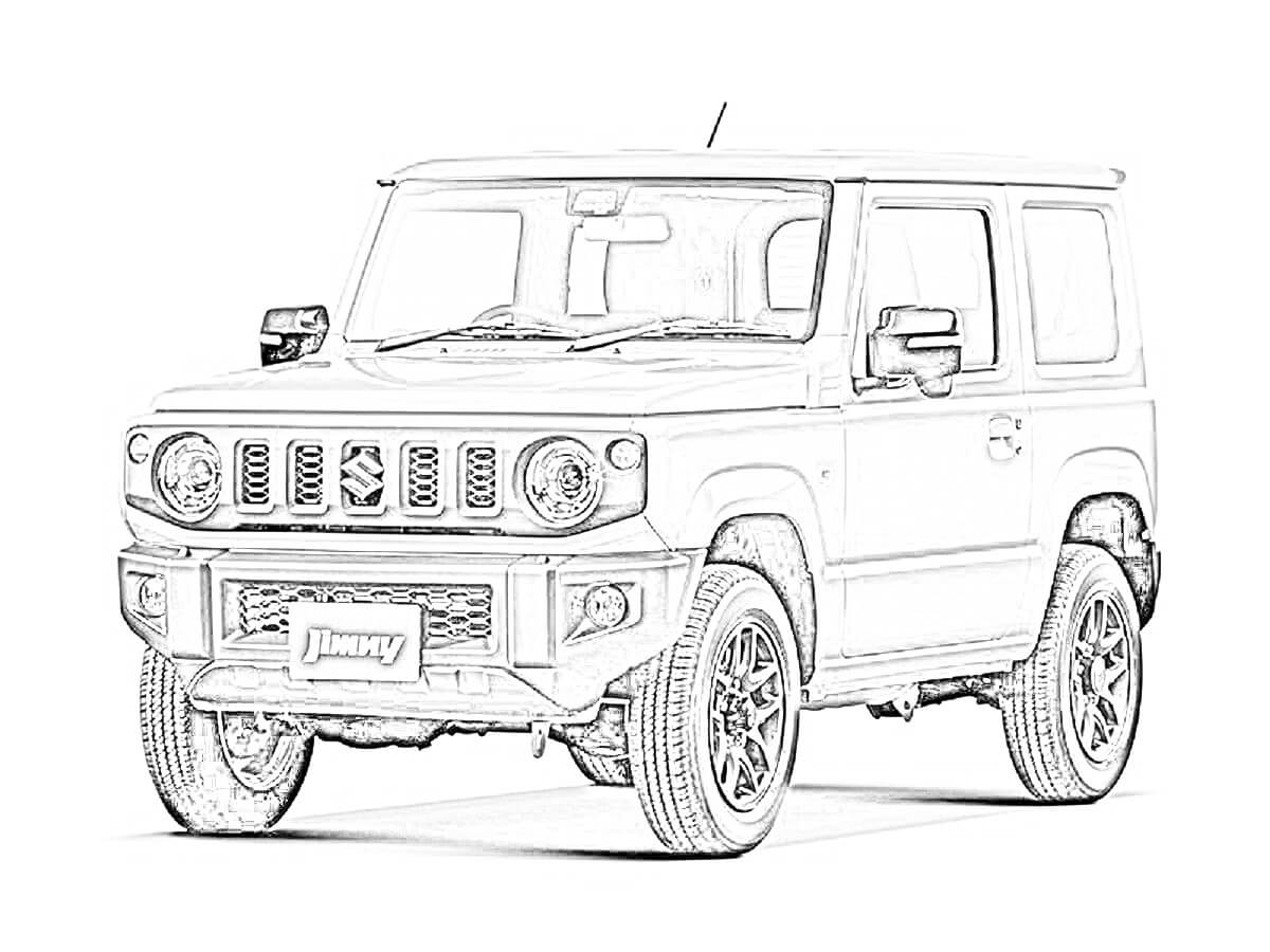 スズキ ジムニー ４代目 JB64型 車の塗り絵