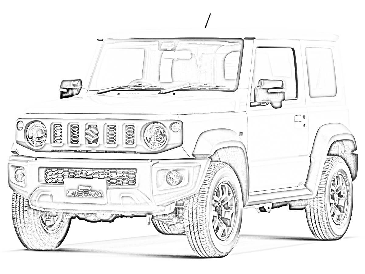 スズキ ジムニー シエラ JB74型 車の塗り絵