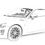 トヨタ 86 ZN6型 車の塗り絵