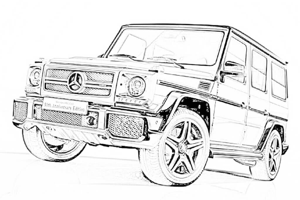 メルセデスベンツ Gクラス G63 車の塗り絵