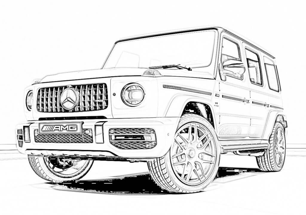 メルセデスベンツ Gクラス G63 車の塗り絵