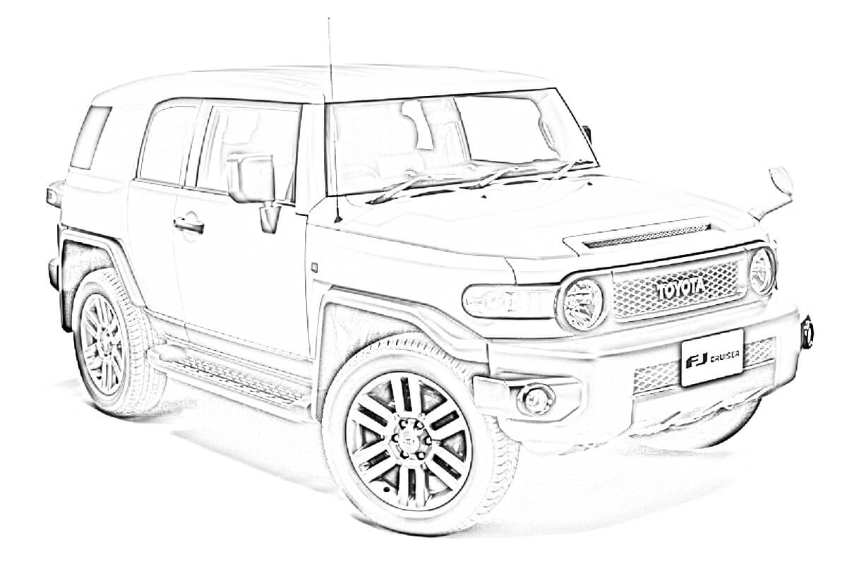 トヨタ FJクルーザー 車の塗り絵