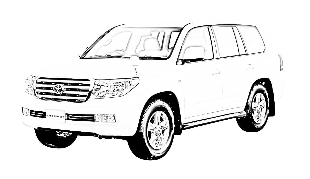 トヨタ ランドクルーザー 200型 車の塗り絵