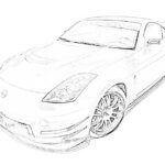 ニッサン フェアレディZ Z33型 エアロ 車の塗り絵