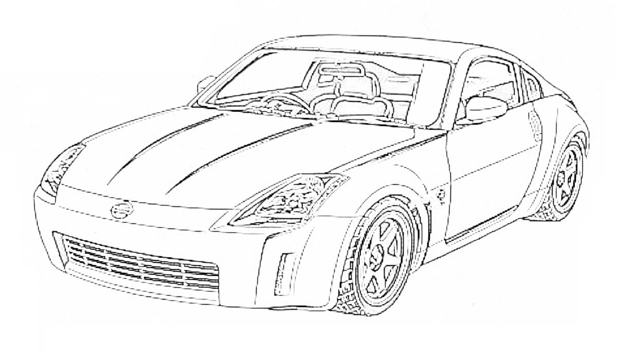 ニッサン フェアレディZ Z33型 車の塗り絵