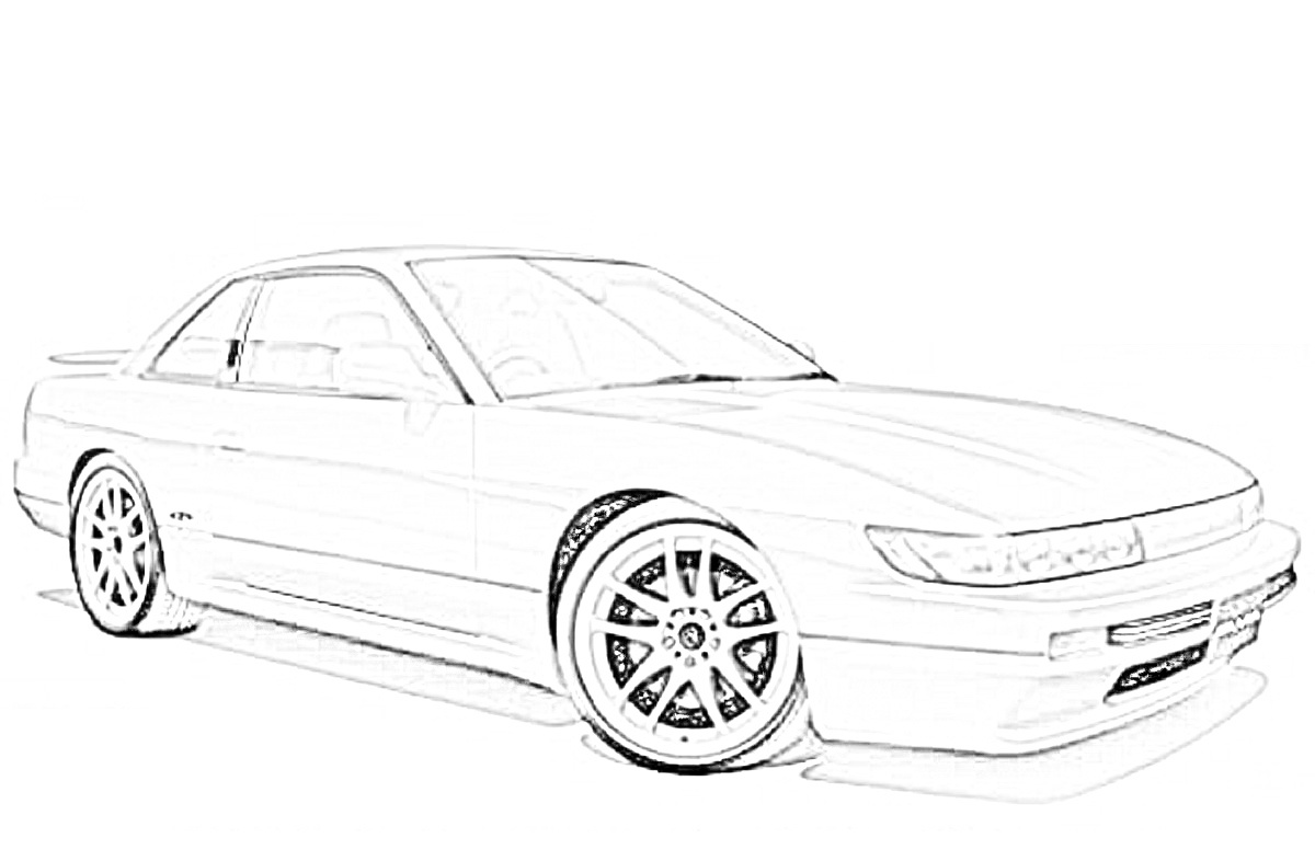 ニッサン シルビア S13型 車の塗り絵