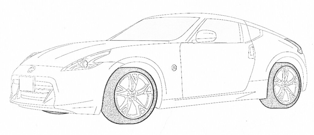 ニッサン フェアレディZ Z34型 車の塗り絵