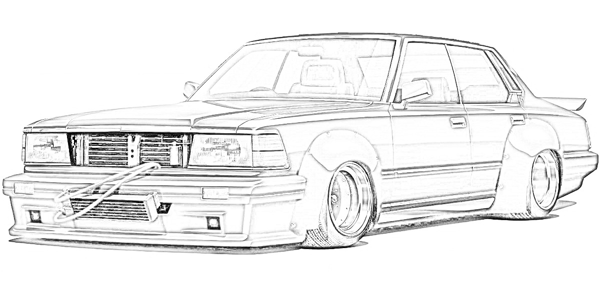 ニッサン セドリック 430型 ヤン車 車の塗り絵
